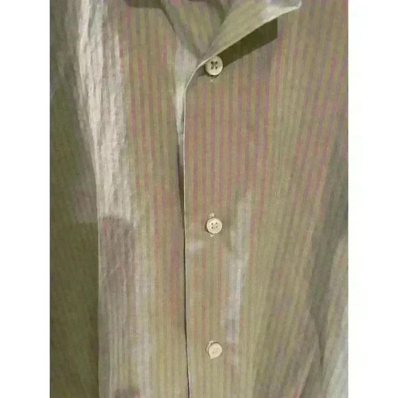 Bergdorf Goodman Tailored Fit Casual Button Down Shirt Striped, size XXL - Picture 3 of 7